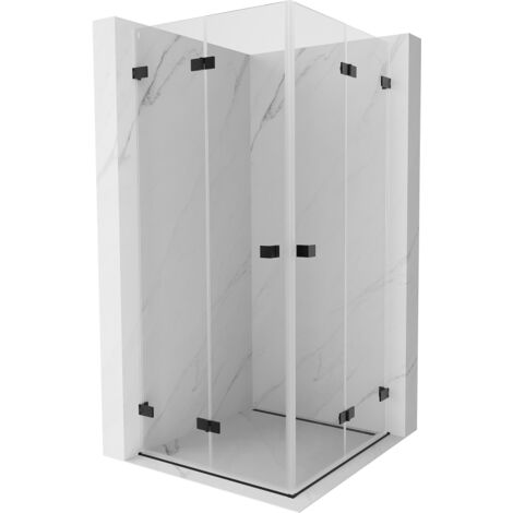 Mexen Lunar-F Duo cabine de douche pliante 70 x 70 cm, transparent, noire - 836-070L-070P-70-00 (1/5)