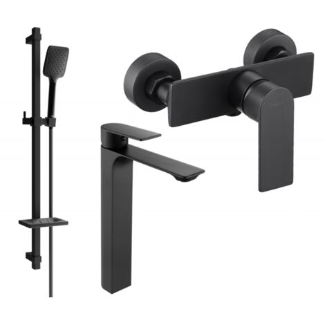 Mexen Alexa DQ62 ensemble de douche, noir - 71214DQ62-70 (1/4)