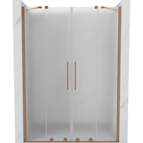 Mexen Velar Duo porte de douche coulissantes 150 cm, givre, cuivre brossé - 871-150-000-32-65 (1/5)