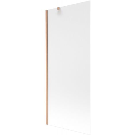 Mexen Next paroi de baignoire 1 volet 80 x 150 cm, givré, cuivre brossé - 895-080-000-00-30-65