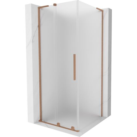 Mexen Velar L cabine de douche coulissante 120 x 120 cm, dépoli, cuivre brossé - 871-120-120-33-65 (1/5)