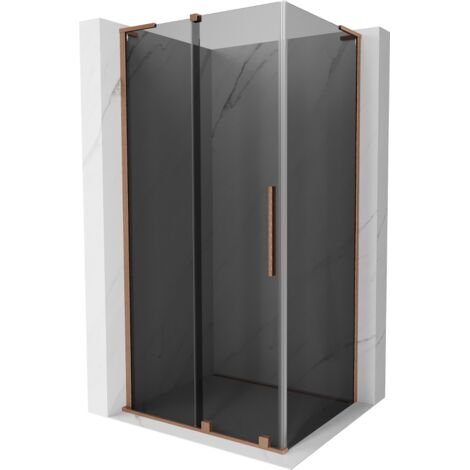 Mexen Velar L cabine de douche coulissante 120 x 70 cm, graphite, cuivre brossé - 871-120-070-43-65 (1/5)