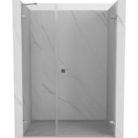 Mexen Lunar-B porte de douche pivotante droite 130 cm, transparent, chromé - 832S-130-050-01-00-P (1/5)