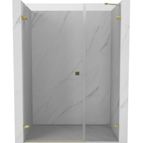 Mexen Lunar-B porte de douche pivotante gauche 145 cm, transparent, or - 832S-145-050-50-00-L (1/5)