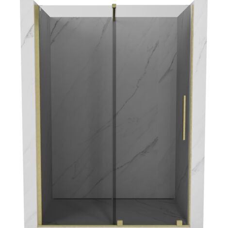 Mexen Velar porte de douche coulissante 140 cm, graphite, doré brossé - 871-140-000-41-55 (1/5)