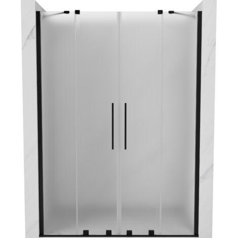 Mexen Velar Duo porte de douche coulissante 160 cm, givré, noir - 871-160-000-32-70 (1/5)