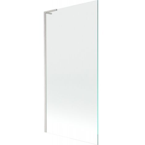 Mexen Next L paroi de baignoire à 1 volet 90 x 150 cm, transparent, nickel brossé - 895-090-000-03-00-97