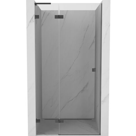 Mexen Lunar L porte de douche pivotante gauche 95 cm, transparent, gris canon brossé - 834L-095-000-66-00-L (1/5)