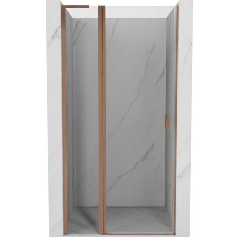 Mexen Mist L porte de douche battante 120 cm, transparent, cuivre brossé - 8A4L-120-000-65-00 (1/5)