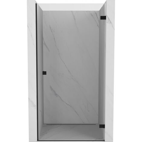 Porte de douche battante Mexen Lunar-B droite 85 cm, transparent, noir - 832-085-000-70-00-P (1/5)