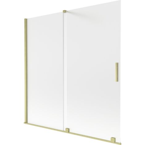 Mexen Velar paroi de baignoire 2 volets coulissants 160 x 150 cm, givré, or brossé - 896-160-000-31-55 (1/2)