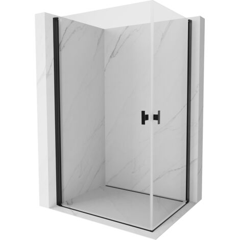 Cabine de douche pivotante Mexen Mist-B Duo 85 x 80 cm, transparente, noire - 8A2-085-080-70-00 (1/5)