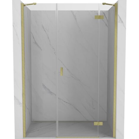 Mexen Mist-H porte de douche battante droite 145 cm, transparent, doré brossé - 8A5-145-001-55-00-P (1/5)