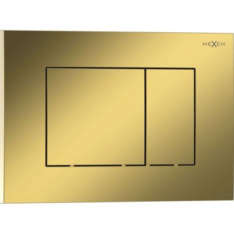 Bouton de chasse d'eau Mexen Tex 02, or champagne brillant - 6102-08