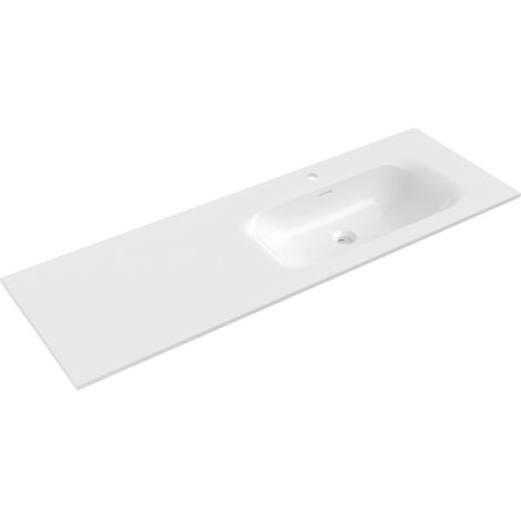 Mexen Vela lavabo encastré à droite 141 x 46,5 cm, blanc brillant - 25231400P (1/3)