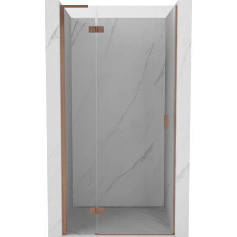 Mexen Mist-H L porte de douche pivotante gauche 120 cm, transparent, cuivre brossé - 8A5L-120-000-65-00-L (1/5)