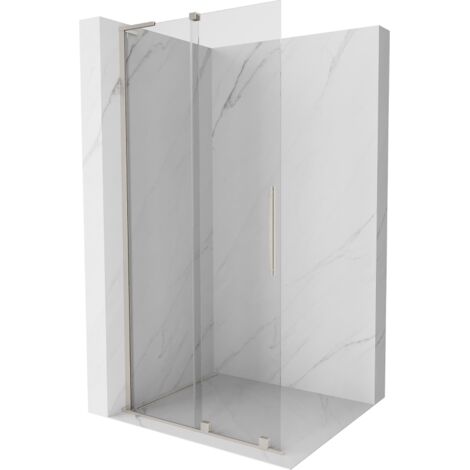 Mexen Velar L paroi de douche coulissante Walk-in 120 x 200 cm, transparent 8 mm, nickel brossé - 871-120-003-03-97 (1/5)