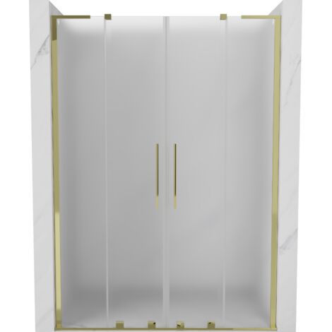 Mexen Velar L Duo portes de douche coulissantes 150 cm, givre, doré - 871-150-003-32-50 (1/5)
