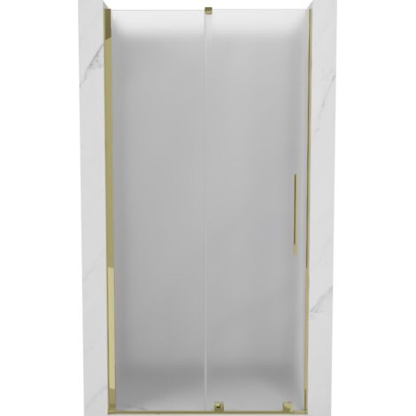 Mexen Velar porte de douche coulissante 90 cm, givre, or - 871-090-000-31-50 (1/5)