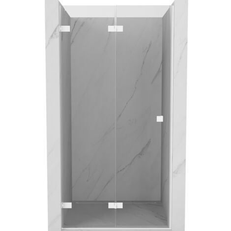 Mexen Lunar-F porte de douche pliante gauche 65 cm, transparent, blanc - 836-065-000-20-00-L (1/5)