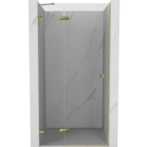 Mexen Lunar porte de douche pivotante gauche 120 cm, transparent, doré - 834-120-000-50-00-L (1/5)