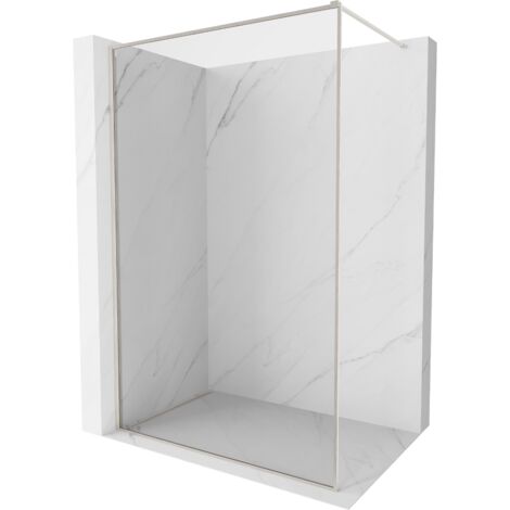 Mexen Kioto-F paroi de douche Walk-in avec cadre 85 x 202 cm, transparent 8 mm, nickel brossé - 800-085-104-97-00 (1/5)
