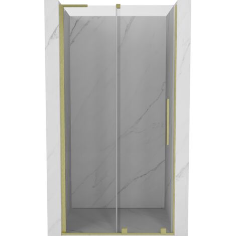Mexen Velar L porte de douche coulissante 120 cm, transparentes, or brossé - 871-120-003-01-55 (1/5)