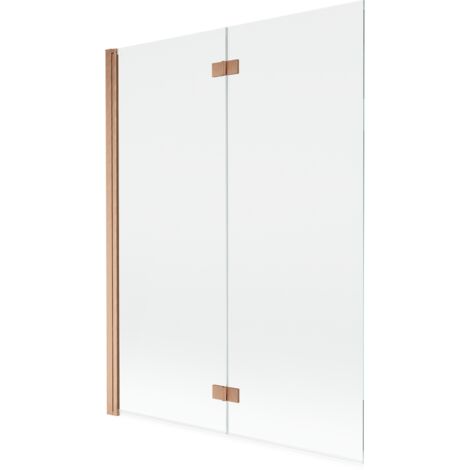 Paroi de douche à charnière Mexen Mist 2 volets gauche 130 x 150 cm, transparent, cuivre brossé - 8A9-130-002-65-00-L (1/5)