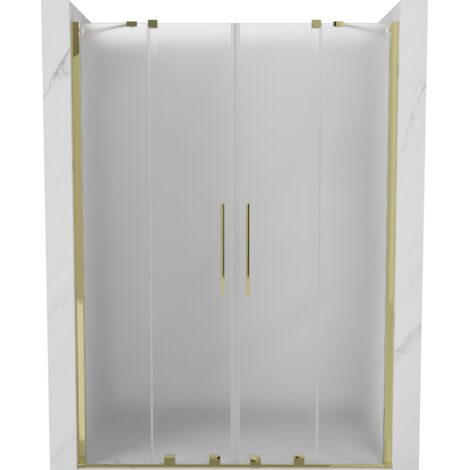 Mexen Velar Duo porte de douche coulissante 160 cm, dépoli, or - 871-160-000-32-50 (1/5)
