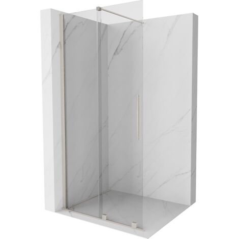 Paroi de douche coulissante Mexen Velar Walk-in 120 x 200 cm, transparent 8 mm, nickel brossé - 871-120-000-03-97 (1/5)