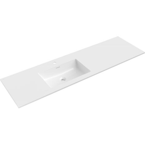Mexen Otis lavabo encastré à gauche 161 x 46,5 cm, blanc brillant - 25181600L (1/3)