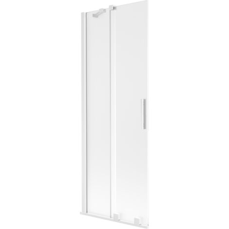 Mexen Velar pare-douche de baignoire coulissant à 2 vantaux 70 x 150 cm, givré, blanc - 896-070-000-31-20