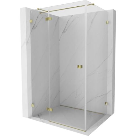 Mexen Lunar T cabine de douche pivotante gauche 110 x 90 cm, transparent, or - 834T-110-090-50-00-L (1/5)