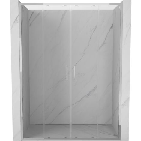Porte de douche double coulissante Mexen Exo 130 cm, transparent, chrome - 8152-130-000-01-00 (1/5)