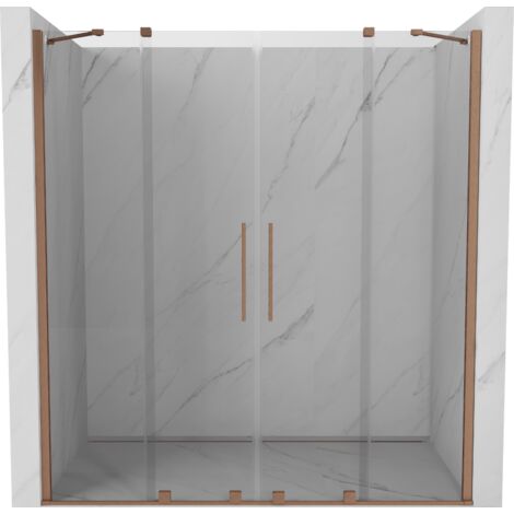 Mexen Velar Duo porte de douche coulissante 170 cm, transparent, cuivre brossé - 871-170-000-02-65 (1/5)