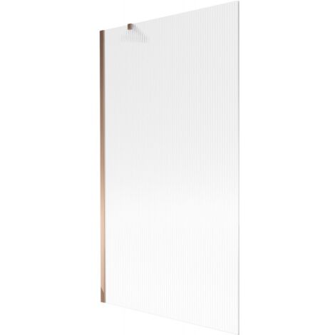 Mexen Next paroi de baignoire 1 volet 100 x 150 cm, rayures, or rose - 895-100-000-00-09-60