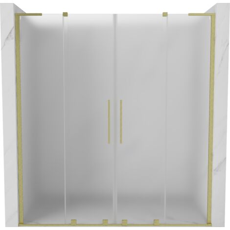 Mexen Velar L Duo porte de douche coulissantes 180 cm, givre, or brossé - 871-180-003-32-55 (1/5)