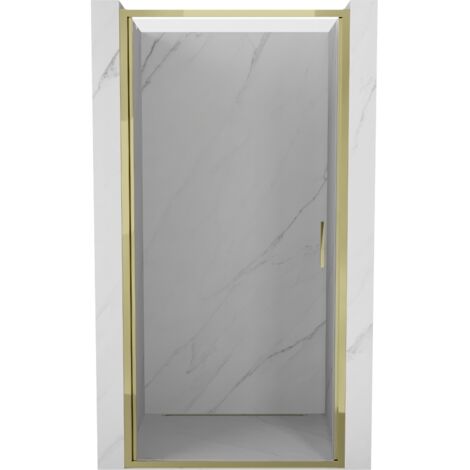 Mexen Exo porte de douche pivotante 85 cm, transparent, doré - 817-085-000-50-00
