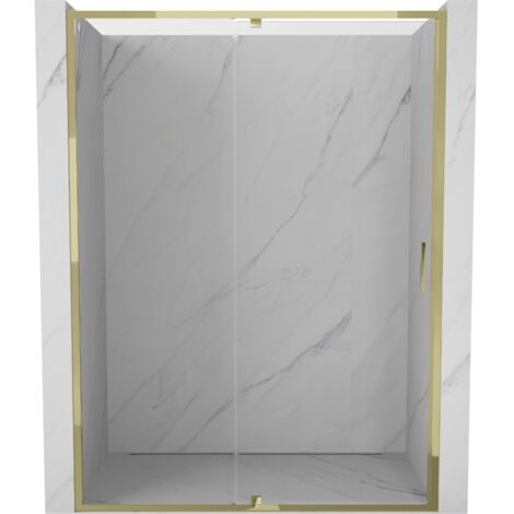 Mexen Exo porte de douche pivotante 130 cm, transparent, doré - 819-130-000-50-00 (1/5)
