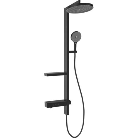 Ensemble de douche exposé Mexen Dizzy avec pommeau de douche et mitigeur, noir - 78104-70 (1/2)