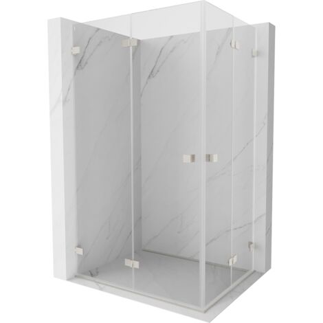 Mexen Lunar-F Duo cabine de douche pliante 90 x 85 cm, transparent, nickel brossé - 836-090L-085P-97-00 (1/5)