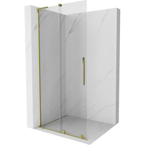 Mexen Velar L paroi de douche coulissante Walk-in 120 x 200 cm, transparent 8 mm, or - 871-120-003-03-50 (1/5)