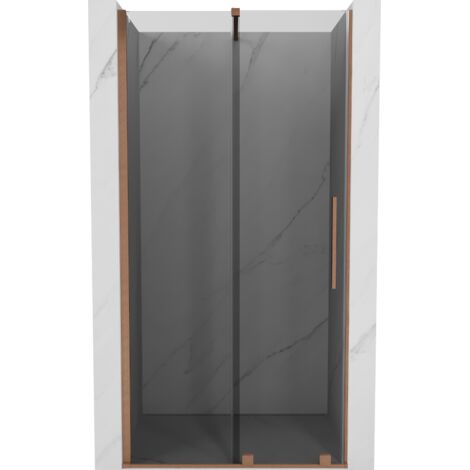 Mexen Velar porte de douche coulissante 100 cm, graphite, cuivre brossé - 871-100-000-41-65 (1/5)