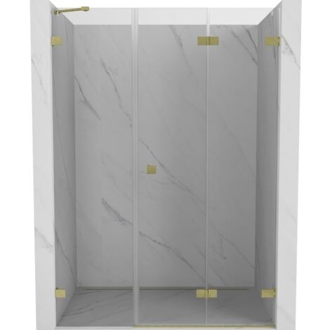 Mexen Lunar-F porte de douche pliantes à droite 120 cm, transparents, or brossé - 836S-120-050-55-00-P (1/5)