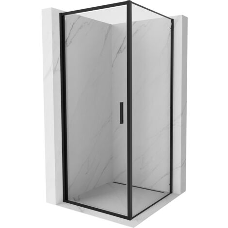 Cabine de douche battante Mexen Exo 80 x 80 cm, transparent, noir - 817-080-080-70-00 (1/5)