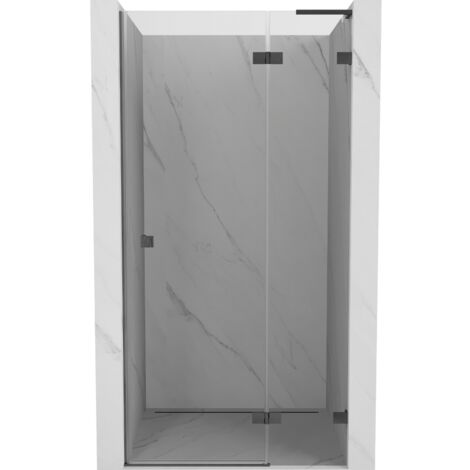 Mexen Lunar L porte de douche battante droite 90 cm, transparent, gris canon brossé - 834L-090-000-66-00-P (1/5)