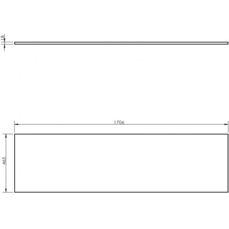 Mexen Uni plateau de meuble 170 cm, graphite mat - 91AXX-1704-464-18-66 (1/2)