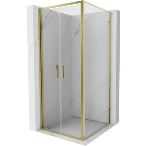 Mexen Exo cabine de douche battante 80 x 80 cm, transparent, or - 814-080-080-50-00 (1/5)