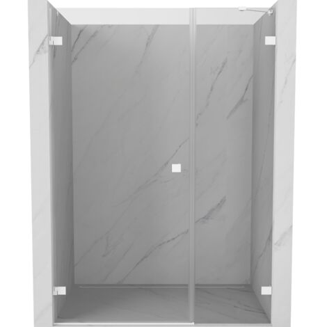 Mexen Lunar-B porte de douche pivotante gauche 150 cm, transparent, blanc - 832S-150-050-20-00-L (1/5)