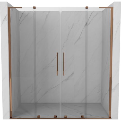 Mexen Velar L Duo portes de douche coulissantes 170 cm, transparent, or rose - 871-170-003-02-60 (1/5)
